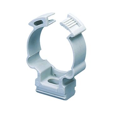 COLLARÍN DE SOPORTE EN POLÍMERO ANTICHOQUE - TUBOS Ø 20MM - GRIS RAL 7035