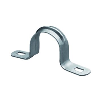 BRIDA DE ACERO ZINCADO CON 2 AGUJEROS 10X6MM - Ø 48-50MM