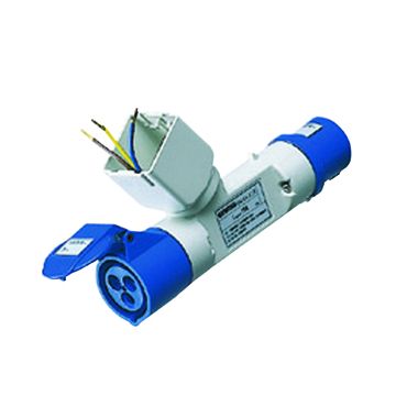 DERIVADOR ADAPTADOR MÓVIL IP44 - 1 SALIDA DERIVADA - PREPARADO PARA 2 MÓDULOS SYSTEM - CLAVIJA 2P+T 16A 230V ca 50/60HZ - 1 BASE 2P+T 16A 230V ca
