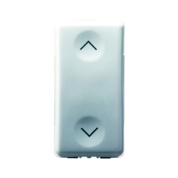 CONMUTADOR UNIPOLAR 250V ac - 10AX - NEUTRO - SÍMBOLO ARRIBA-ABAJO - 1 MÓDULO - SYSTEM WHITE