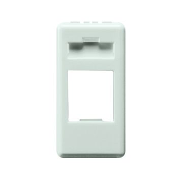 ADAPTADORE PREPARADO PARA ALOJAMENTO DE CONECTORES DE DATOS - AMP / KEYSTONE JACK - 1 MÓDULO-SYSTEM WHITE