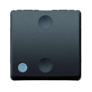 PULSADOR UNIPOLAR 250V ac - NA 10A ILUMINABLE - 2 MÓDULOS- SYSTEM WHITE