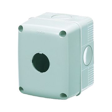 CONTENEDOR PARA PULSADORES MANDO Y SEÑALIZADORES - 1 MÓDULO - Ø 22mm - TAPA GRIS RAL 7035 - IP66