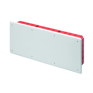 CAJA DE DERIVACIÓN Y CONEXIÓN - PARA PAREDES DE MAMPOSTERÍA - CON CARRIL DIN - DIMENSIONES 516X202X80 - TAPA BLANCA RAL9016