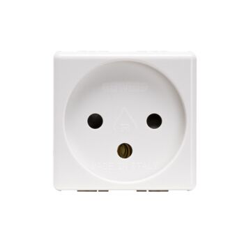 BASE NORMA ISRAELÍ 250V ac - 2P+T 16A - 2 MÓDULOS- SYSTEM WHITE