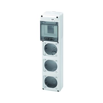 Q-DIN 5 MÓDULOS - 3 BASES ALOJABLES IEC 309 16A IP44/67 - IP65
