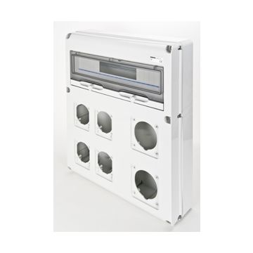 Q-DIN 20 MÓDULOS - 2 BASES ALOJABLES IEC 309 63A + 4 BASES ALOJABLES IEC 309 16/32A - IP65