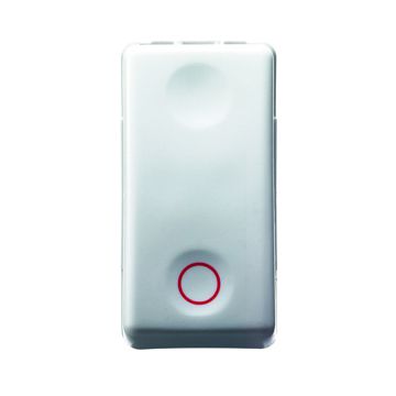 PULSADOR UNIPOLAR 250V ac - NC 10A - NEUTRO - SÍMBOLO CIRCULO - 1 MÓDULO - SYSTEM WHITE