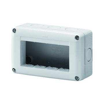 CONTENEDOR PARA APARATOS SYSTEM - PROTEGIDO - 4 MÓDULOS - GRIS RAL 7035 - IP40