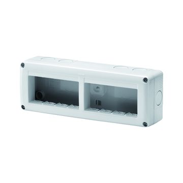 CONTENEDOR PARA APARATOS SYSTEM - PROTEGIDO - 8 MÓDULOS - MÓDULO 4x2 - GRIS RAL 7035 - IP40