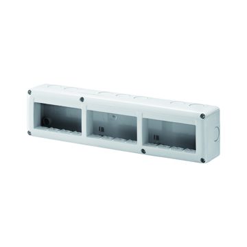 CONTENEDOR PARA APARATOS SYSTEM - PROTEGIDO - 12 MÓDULOS - MÓDULO 4x3 - GRIS RAL 7035 - IP40