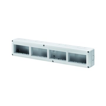 CONTENEDOR PARA APARATOS SYSTEM - PROTEGIDO - 16 MÓDULOS - MÓDULO 4x4 - GRIS RAL 7035 - IP40