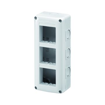 CONTENEDOR PARA APARATOS SYSTEM - PROTEGIDO - 6 MÓDULOS - MÓDULO 2x3 - GRIS RAL 7035 - IP40