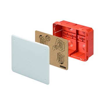 CAJA DE DERIVACIÓN Y CONEXIÓN - PARA PAREDES DE MAMPOSTERÍA - CON CARRIL DIN - DIMENSIONES 196X152X70 - TAPA BLANCA RAL9016