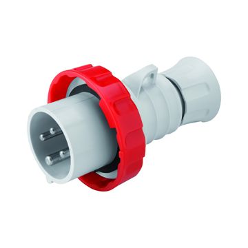 CLAVIJA MÓVIL RECTA HP - IP66/IP67/IP68/IP69 - 3P+T 16A 380-415V 50/60HZ - ROJO - 6H - CONEXIONADO DE TORNILLO