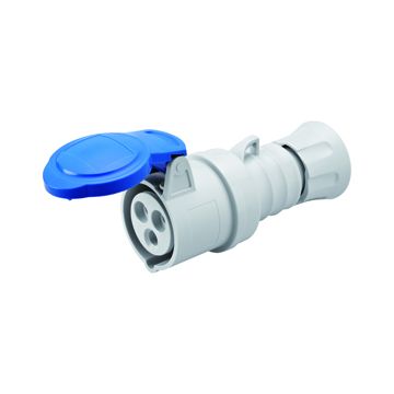 BASE MÓVIL RECTA HP - IP44/IP54 - 2P+T 16A 200-250V 50/60HZ - AZUL - 6H - CONEXIONADO DE TORNILLO