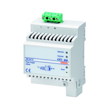 FUENTE DE ALIMENTACIÓN ELECTRÓNICA AUTOPROTEGIDA 220-240V - 50/60Hz - 640mA - IP20 - 4 MÓDULOS - MONTAJE EN CARRIL DIN