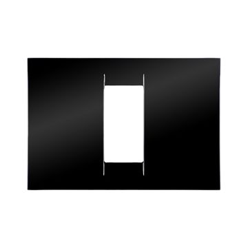 PLACA VIRNA - EN TECNOPOLÍMERO ACABADO BRILLANTE - 1 MÓDULO - NEGRO TÓNER - SYSTEM