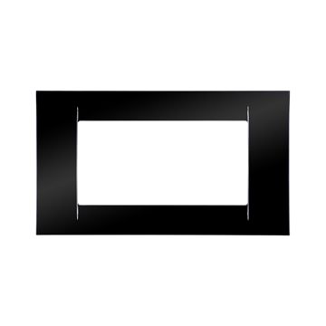 PLACA VIRNA - EN TECNOPOLÍMERO ACABADO BRILLANTE - 4 MÓDULOS - NEGRO TÓNER - SYSTEM