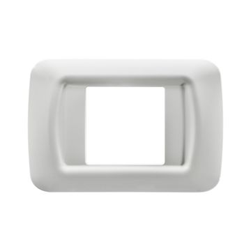 PLACA TOP SYSTEM - EN TECNOPOLÍMERO ACABADO BRILLANTE - 2 MÓDULOS - BLANCO NUBE - SYSTEM