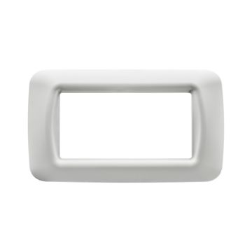 PLACA TOP SYSTEM - EN TECNOPOLÍMERO ACABADO BRILLANTE - 4 MÓDULOS - BLANCO NUBE - SYSTEM