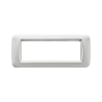 PLACA TOP SYSTEM - EN TECNOPOLÍMERO ACABADO BRILLANTE - 6 MÓDULOS - BLANCO NUBE - SYSTEM