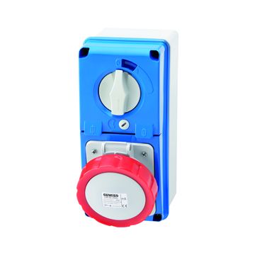 BASE FIJA INTERBLOQUEADAS VERTICAL - CON FONDO - CON BASE PORTAFUSIBLES - 3P+N+T 16A 346-415V - 50/60HZ 6H - IP67