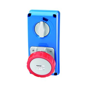 BASE FIJA INTERBLOQUEADAS VERTICAL - SIN FONDO - SIN BASE PORTAFUSIBLES - 3P+N+T 32A 346-415V - 50/60HZ 6H - IP67
