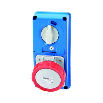 BASE FIJA INTERBLOQUEADAS VERTICAL - SIN FONDO - CON BASE PORTAFUSIBLES - 3P+N+T 32A 346-415V - 50/60HZ 6H - IP67