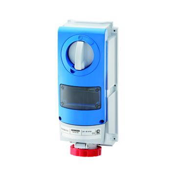 BASE FIJA INTERBLOQUEADAS VERTICAL - SIN FONDO - PARA MONTAR APARATOS MODULARES - PARA USOS SEVEROS - 3P+N+T 32A 346-415V-50/60HZ 6H-IP66