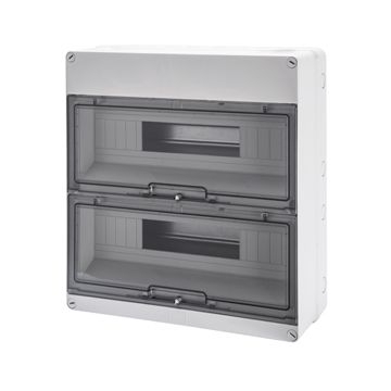 CAJA ESTANCA - PAREDES CON AGUJEROS TORQUELADOS - PREPARADO PARA ALOJAR REGLETAS - (18X2) 36M IP55