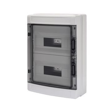 CUADRO DISTRIBUCIÓN CON PANELES TROQUELADOS Y BASTIDOR EXTRAIBLE - PREPARADO PARA ALOJAR REGLETAS - (12X2) 24M IP65