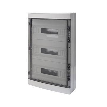 CUADRO DISTRIBUCIÓN CON PANELES TROQUELADOS Y BASTIDOR EXTRAIBLE - PREPARADO PARA ALOJAR REGLETAS - (18X3) 54M IP65