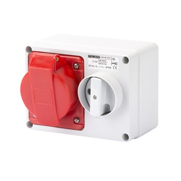 BASE FIJA INTERBLOQUEADAS HORIZONTAL - CON FONDO - SIN BASE PORTAFUSIBLES - 3P+N+T 32A 346-415V - 50/60HZ 6H - IP44