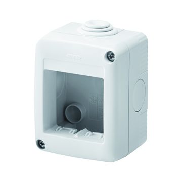 CONTENEDOR PARA APARATOS SYSTEM - PROTEGIDO - 2 MÓDULOS - GRIS RAL 7035 - IP40