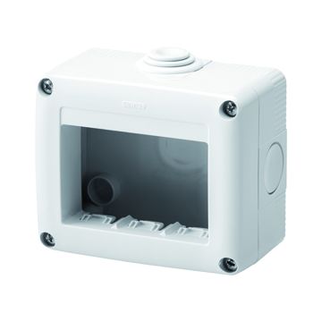 CONTENEDOR PARA APARATOS SYSTEM - PROTEGIDO - 3 MÓDULOS - GRIS RAL 7035 - IP40