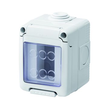 CONTENEDOR ESTANCO PARA APARATOS SYSTEM - 1 MÓDULO - GRIS RAL 7035 - IP55