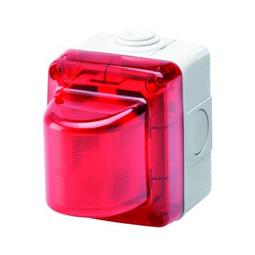 TESTIGO DEI SEÑALIZACIÓN - 15W - 230V - DIFUSOR ROJO - IP55 - GRIS RAL 7035