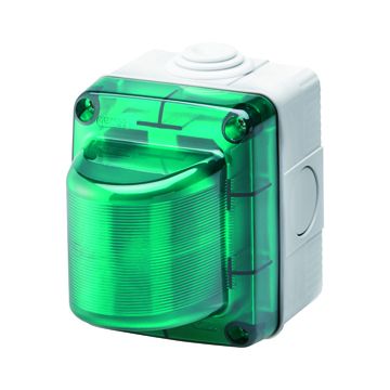 TESTIGO DEI SEÑALIZACIÓN - 15W - 230V - DIFUSOR VERDE - IP55 - GRIS RAL 7035