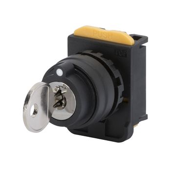 SELECTOR DE LLAVE CON POSICIONE FIJA Y LLAVE EXTRAÍBLE - TYPO 0-1 - 2 MÓDULOS