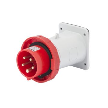 CLAVIJA FIJA DE EMPOTRAR - IP67 - 3P+T 16A 380-415V 50/60HZ - ROJO - 6H - CONEXIONADO DE TORNILLO