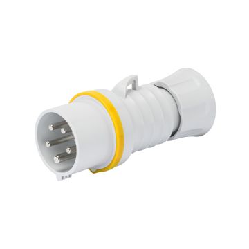 CLAVIJA MÓVIL RECTA HP - IP44/IP54 - 3P+T 16A 100-130V 50/60HZ - AMARILLO - 4H - CONEXIONADO RÁPIDO