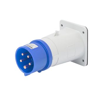 CLAVIJA FIJA DE EMPOTRAR - IP44 - 3P+T 16A 200-250V 50/60HZ - AZUL - 9H - CONEXIONADO DE TORNILLO