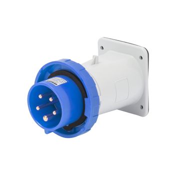 CLAVIJA FIJA DE EMPOTRAR - IP67 - 2P+T 32A 200-250V 50/60HZ - AZUL - 6H - CONEXIONADO DE TORNILLO