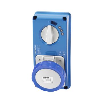 BASE FIJA INTERBLOQUEADAS VERTICAL - AUTOMATIKA - MT 6KA CURVA C - SIN FONDO - 2P+T 16A 200-250V - 50/60HZ 6H - IP67