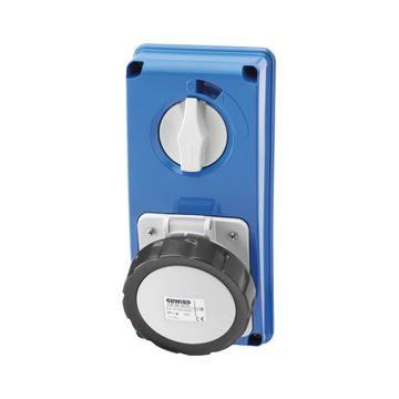 BASE FIJA INTERBLOQUEADAS VERTICAL - SIN FONDO - SIN BASE PORTAFUSIBLES - 3P+N+T 32A 480-500V - 50/60HZ 7H - IP67
