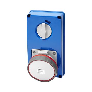 BASE FIJA INTERBLOQUEADAS VERTICAL - SIN FONDO - SIN BASE PORTAFUSIBLES - 3P+T 63A 380-415V - 50/60HZ 6H - IP67