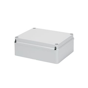CAJA DE DERIVACIÓN CON TAPA BAJA ATORNILLADA - IP56 - DIMENSIONES INTERNAS 240X190X90 - SUPERFICIES LISAS - GRIS RAL 7035