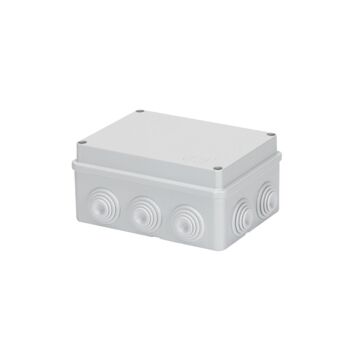CAJA DE DERIVACIÓN CON TAPA BAJA ATORNILLADA - IP55 - DIMENSIONES INTERNAS 150X110X70 - PAREDES CON PASACABLES - GRIS RAL 7035