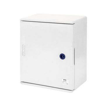CUADRO EN POLÍESTER CON PUERTA CIEGA EQUIPADA CON CERRADURA - 250X300X160 - IP66 - GRIS RAL 7035